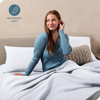Flannel Sheet Set 100% Cotton, Velvety Soft Heavyweight - Double Brushed Flannel - Deep Pocket (King, White)