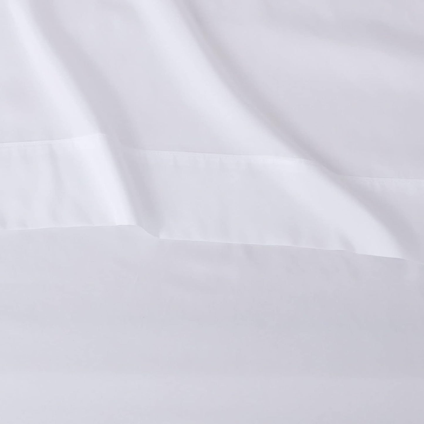 00% Cotton Bed Sheets King Size Set - 400 Thread Count Sateen, Deep Pocket King Sheet Set, King Sheets, Cooling King Size Sheets Set, Softer Than Egyptian Cotton Sheets (White)