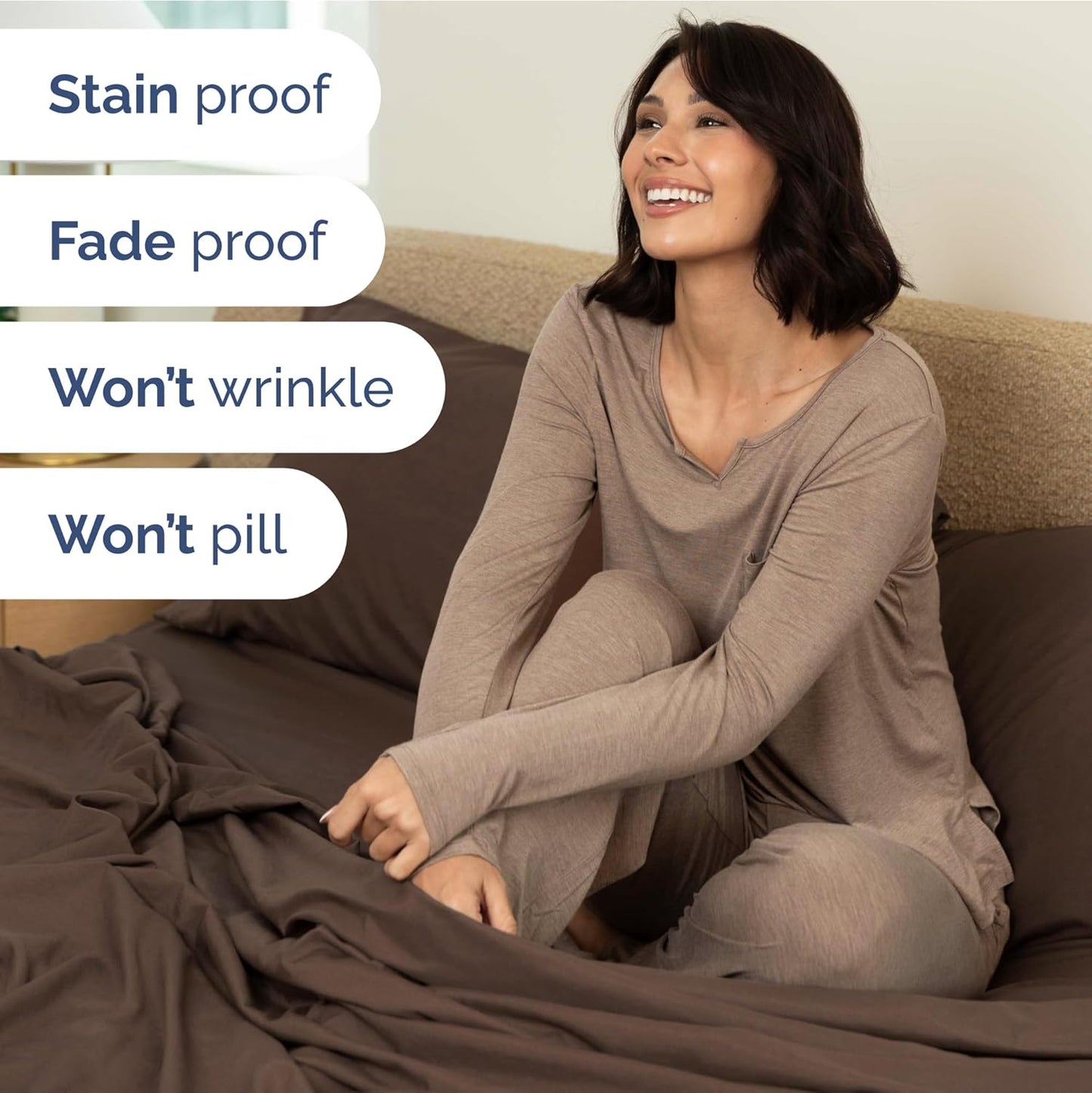 Luxury Bamboo Queen Size Sheet Set | 100% Organically Grown Bamboo Viscose | Ultra Soft | Cooling for Hot Sleepers | 18" Deep Pocket